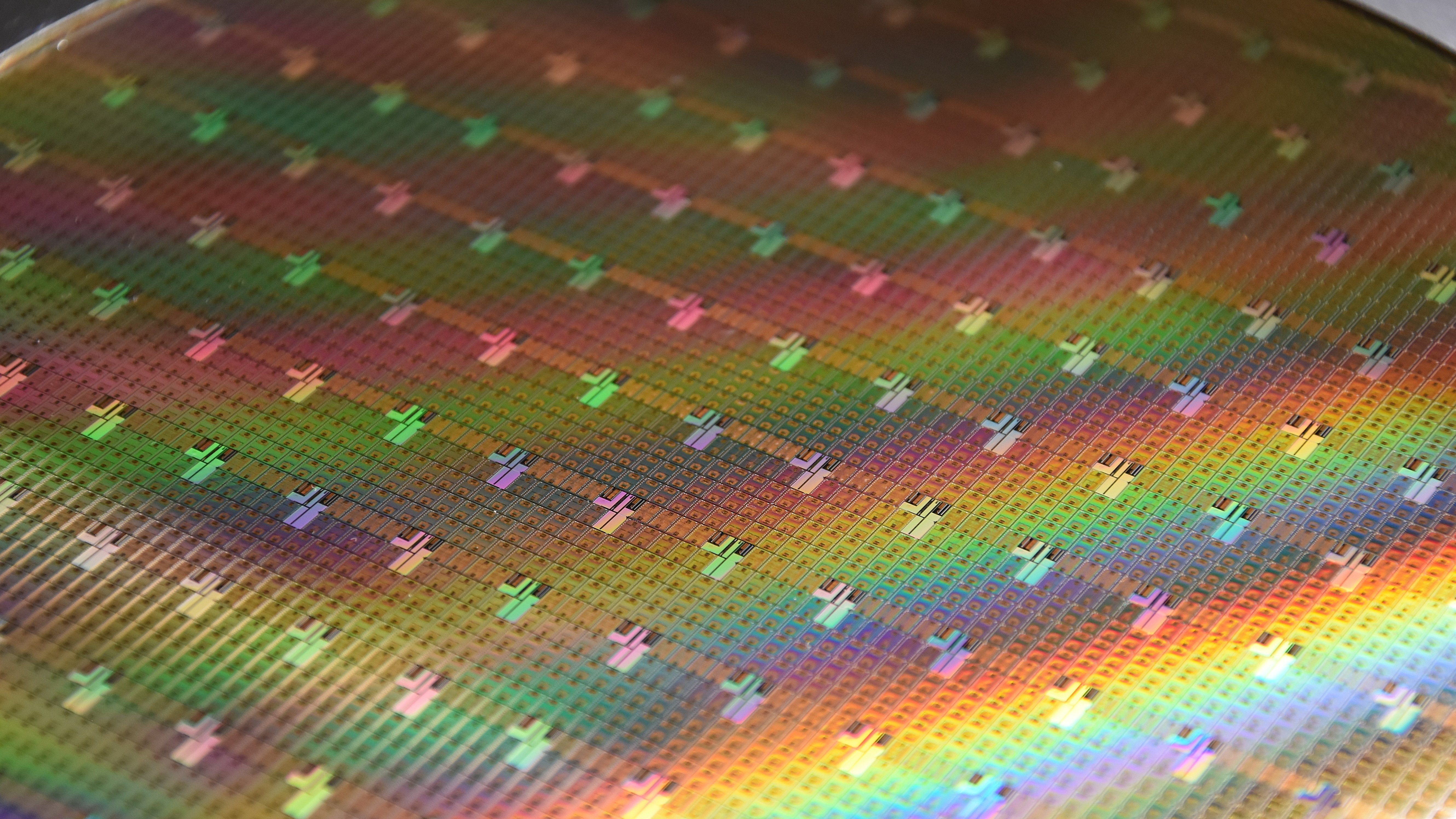 Micro-transfer printed chiplets on an 8-inch wafer